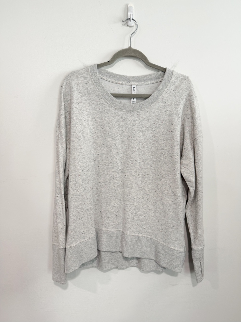 Athleta Balance Pullover Heathered Pullover Multicolor Speckles Size Large